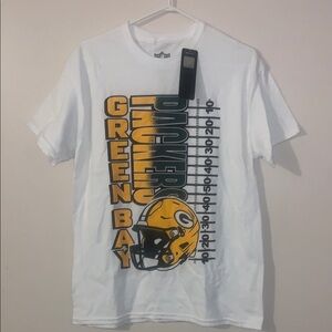 White Green Bay Packers T-Shirt New With Tags NFL Authentic